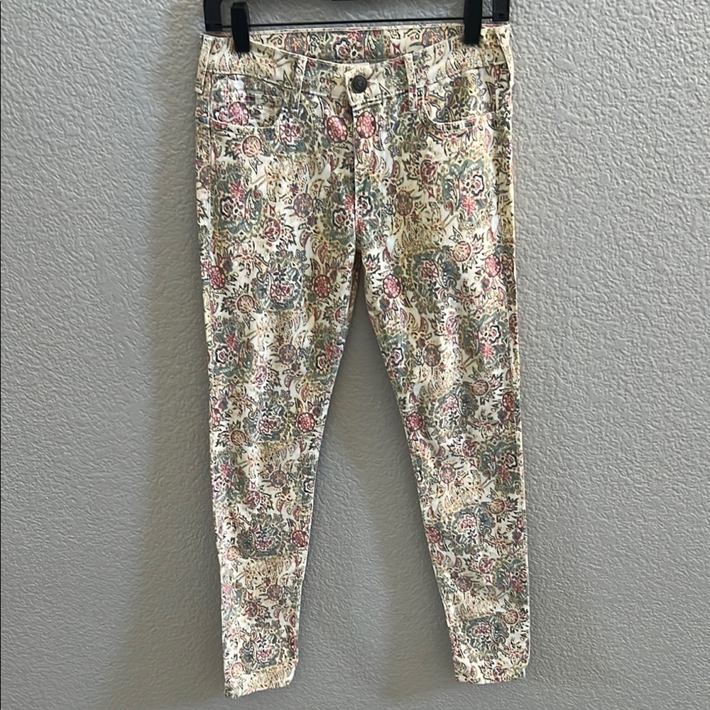 True Religion Chic Floral Print Skinny Jeans Pants Size 27 - Picture 2 of 9